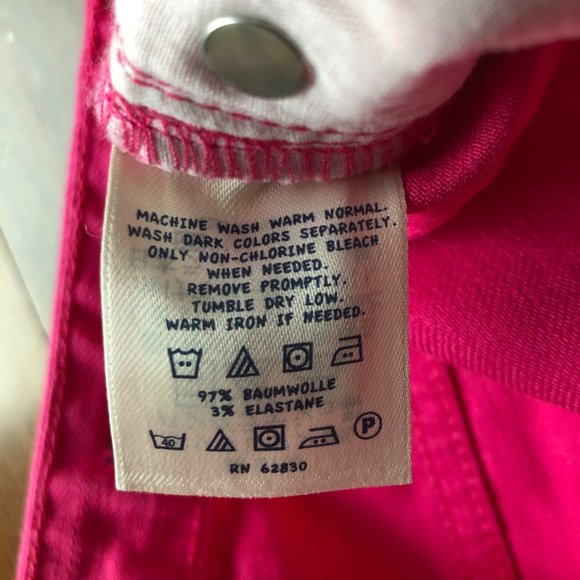 NEW Lands End Pink Denim Pencil Capri Pants Sz 12 - Picture 5 of 5